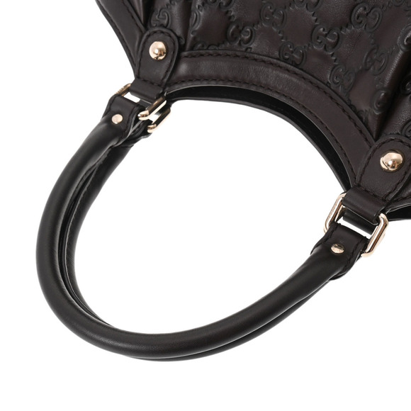 Gucci Guccisima Sookie Brown Gold Hardware Leather Women's Handbag - Picture 3 of 12